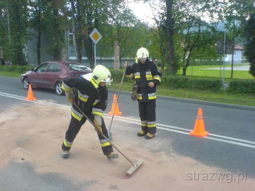 Wypadek motocyklisty