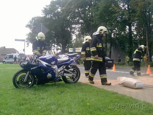Wypadek motocyklisty