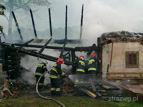 Po¿ar budynku gospodarczego